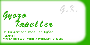 gyozo kapeller business card